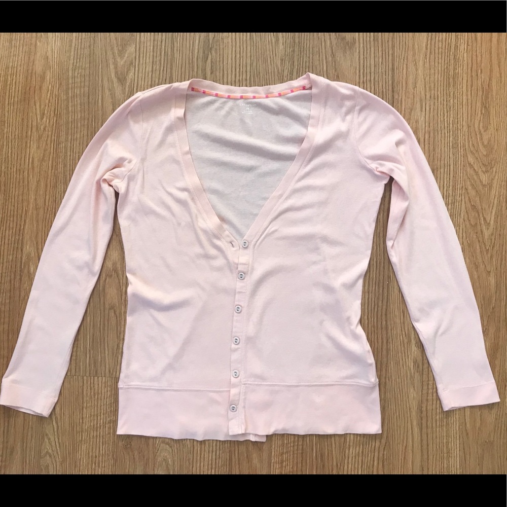 Land’s End pastel pink cardigan